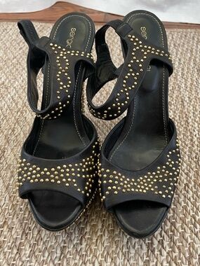Sergio Rossi Studded Platform Heels